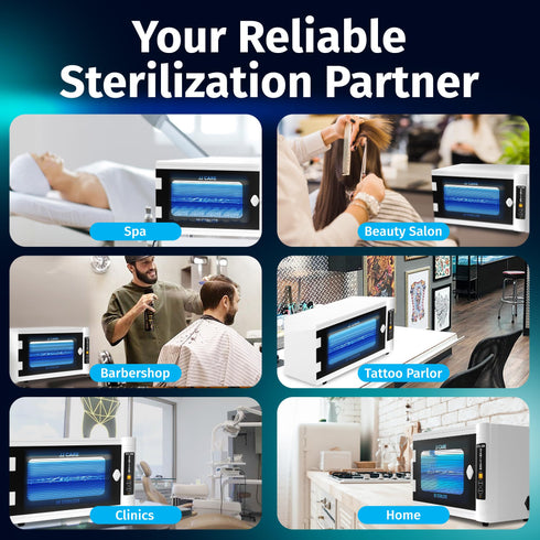 JJ CARE UV Sterilizer 8-Liter Capacity, UV Light 99% Sterilization Killing Efficiency, UV Sterilizer Cabinet for Salon, Spa, Office and At Home Use, Professional Tabletop UV Sterilizer